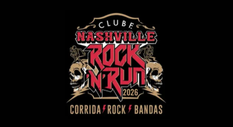 Imagem de divulgação da corrida Nashville Rock N Run 2026