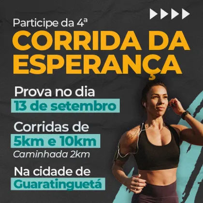 Imagem de divulgação da corrida 4ª Corrida Da Esperança