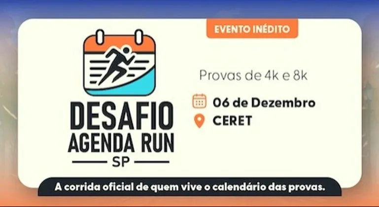 Imagem de divulgação da corrida Agenda Run 4km e 8km - Ceret