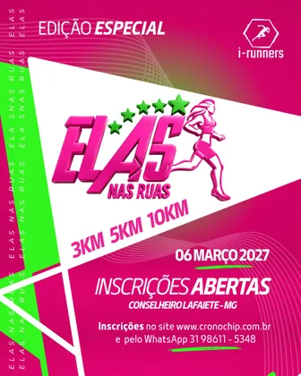Imagem de divulgação da corrida Corrida Elas Nas Ruas 2027