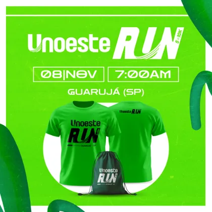 Imagem de divulgação da corrida Corrida Unoeste Run 5k E 10k Guarujá 2026