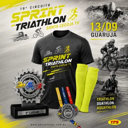 Imagem de divulgação da corrida Sprint Triathlon Santa Cecília Tv - Etapa 3