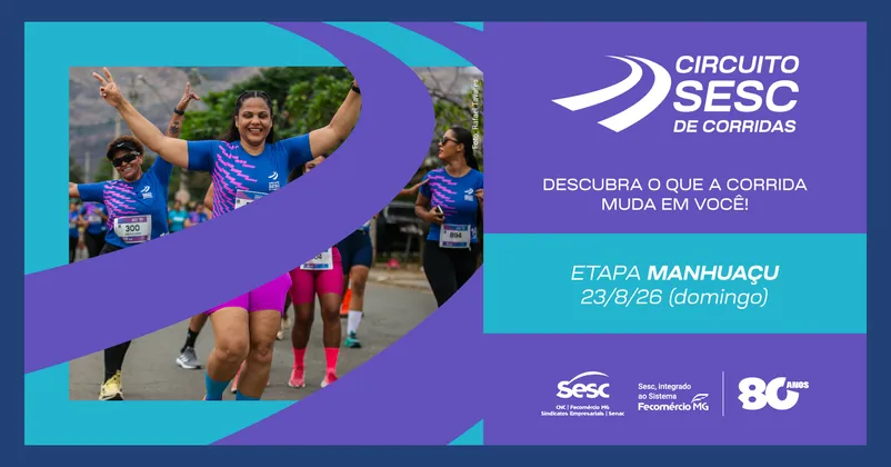 Imagem de divulgação da corrida Circuito Sesc de Corridas 2026 - Etapa Manhuaçu