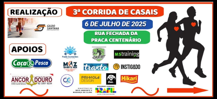 Imagem de divulgação da corrida 3ª Corrida De Casais
