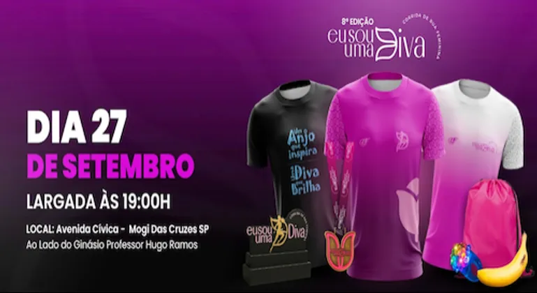Imagem de divulgação da corrida 8 Corrida Eu Sou Uma Diva