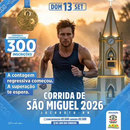 Imagem de divulgação da corrida Corrida São Miguel 2026