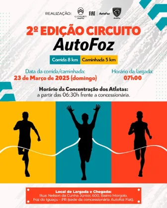 Imagem de divulgação da corrida 2ª Corrida E Caminhada Autofoz Fiat