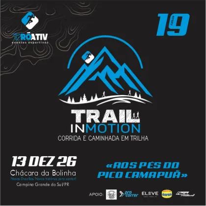 Imagem de divulgação da corrida Trail in Motion 19 - Chácara Da Bolinha 2026