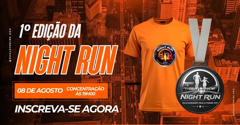 Imagem de divulgação da corrida 1º Night Run Epf