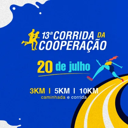 Imagem de divulgação da corrida 13ª Corrida da Cooperação