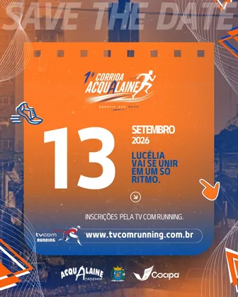 Imagem de divulgação da corrida 1ª Corrida Acqualaine De Lucélia Sp