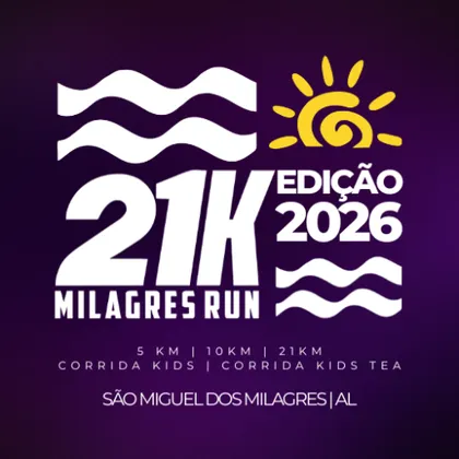 Imagem de divulgação da corrida 21k Milagres Run
