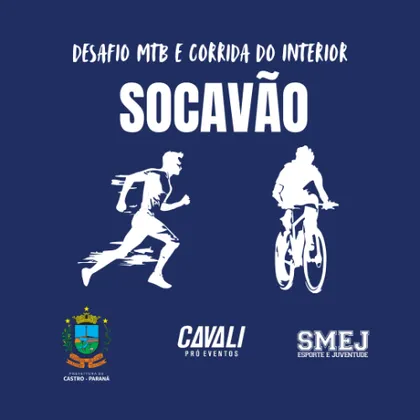 Imagem de divulgação da corrida Desafio Mtb E Corrida Do Interior - Socavão