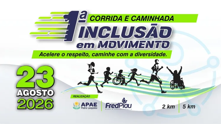 Imagem de divulgação da corrida Primeira Corrida E Caminhada  Inclusão Em Movimento