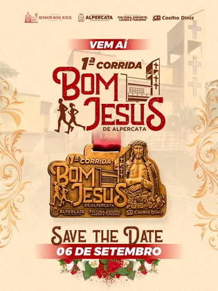 Imagem de divulgação da corrida 1ª Corrida Bom Jesus