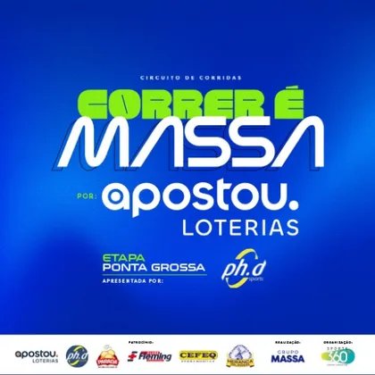 Imagem de divulgação da corrida Circuito De Corridas - Correr É Massa Apostou Loterias - Etapa Ponta Grossa