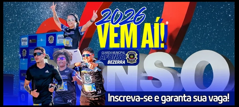 Imagem de divulgação da corrida Segundo corridão da Guarda Municipal de Afonso Bezerra 2026