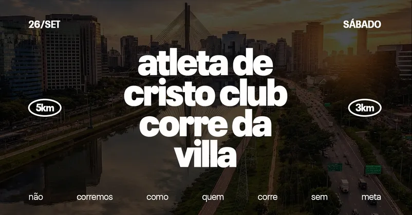 Imagem de divulgação da corrida Treino ATC | Corre da Villa