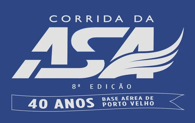 Imagem de divulgação da corrida 8ª Corrida da Asa - 40 anos da Base Aérea de Porto Velho
