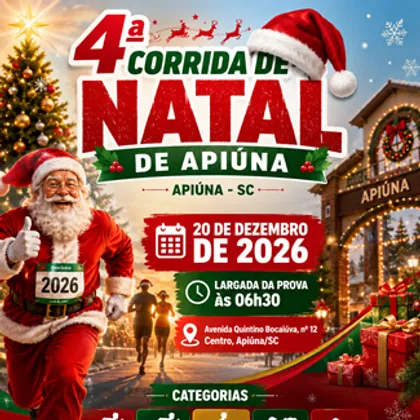 Imagem de divulgação da corrida 4ª Corrida De Natal De Apiúna