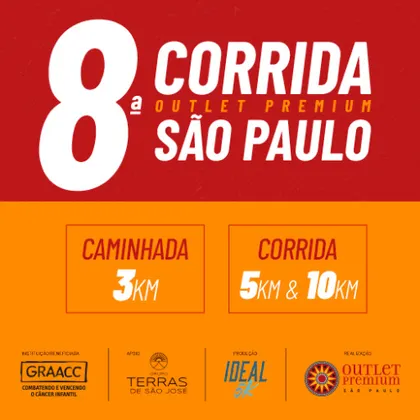 Imagem de divulgação da corrida 8ª Corrida Outlet Premium São Paulo