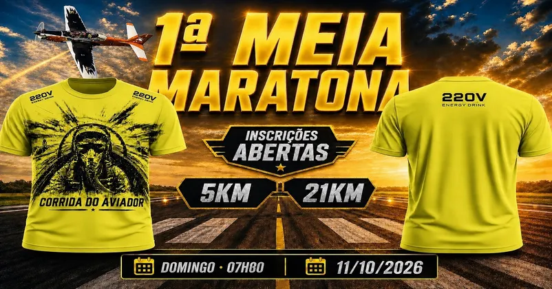 Imagem de divulgação da corrida Corrida do Aviador 2026 - 3ª Etapa do Circuito AFA de Corrida de Rua