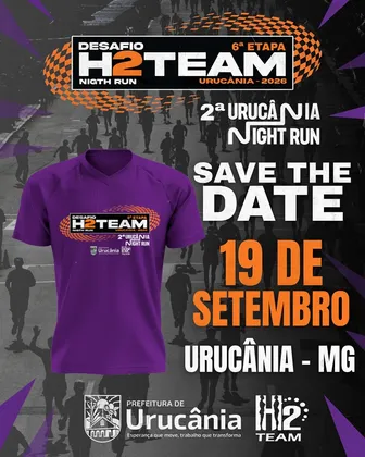 Imagem de divulgação da corrida Desafio H2 Team - 6ª Etapa Urucânia E 2ª Urucânia Night Run 2026