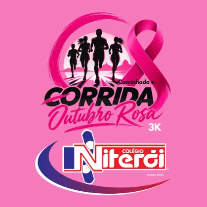 Imagem de divulgação da corrida Colégio Niterói Corrida E Caminhada Outubro Rosa - 3k