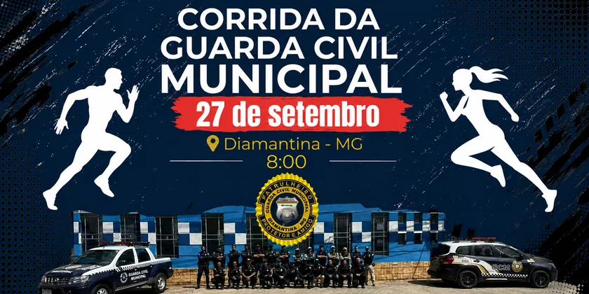 Imagem de divulgação da corrida Corrida Da Guarda Civil Municipal De Diamantina 2026