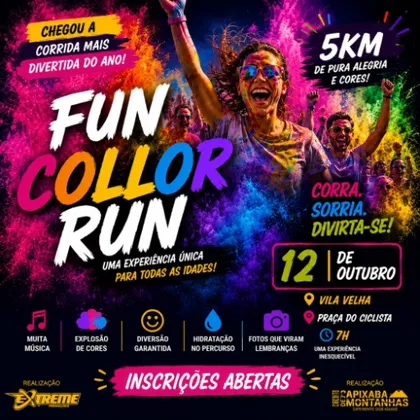 Imagem de divulgação da corrida Fun Collor Run 2026 - Es