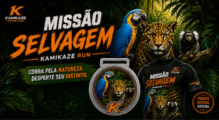Imagem de divulgação da corrida Missao Selvagem Kamikaze Run