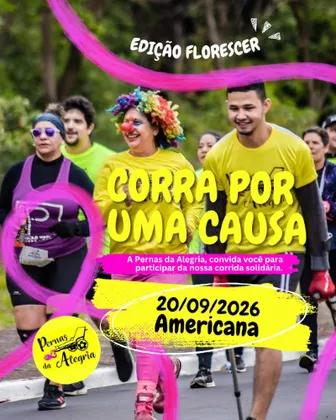 Imagem de divulgação da corrida 4ª Corrida Pernas Da Alegria Edição Florescer