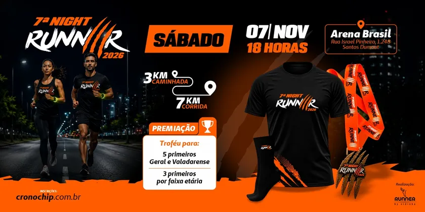 Imagem de divulgação da corrida 7ª Night Runner