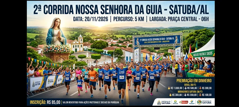 Imagem de divulgação da corrida 2ª Corrida Nossa Senhora Da Guia Satuba/Al