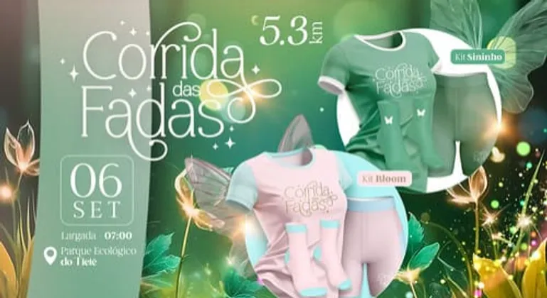 Imagem de divulgação da corrida 3 Corrida Fadas  Etapa Parque Ecologico Do Ti...