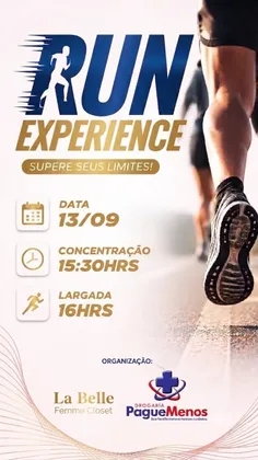Imagem de divulgação da corrida Run experience