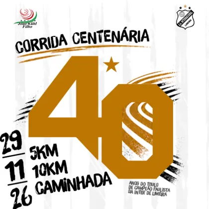 Imagem de divulgação da corrida Corrida Centenária