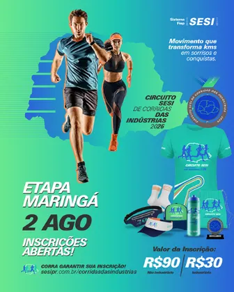 Imagem de divulgação da corrida Circuito Sesi De Corridas Das Indústrias - Etapa Maringá