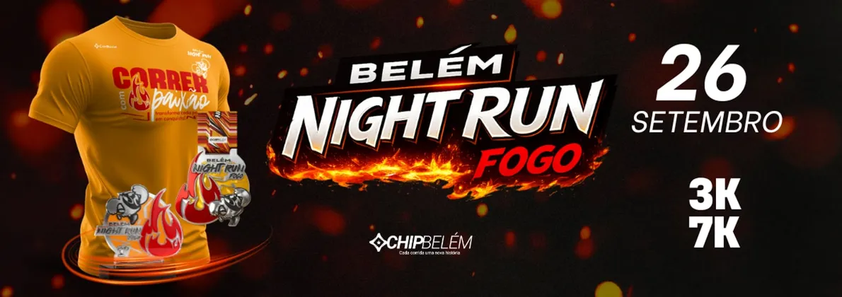 Imagem de divulgação da corrida Corrida Belém Night Run - Etapa Fogo
