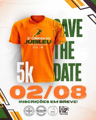 Imagem de divulgação da corrida 2ª Corrida Do Jubileu- Dom Silvério- Mg