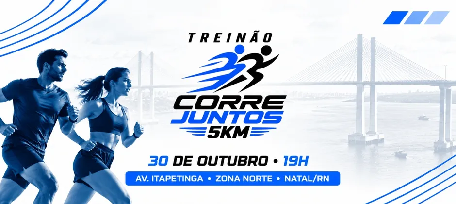 Imagem de divulgação da corrida Treinão Corre Juntos 5km