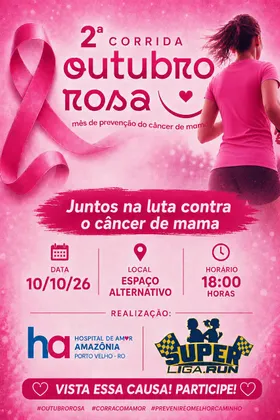 Imagem de divulgação da corrida Corrida Outubro Rosa