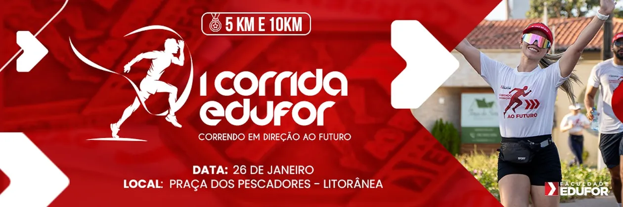 Imagem de divulgação da corrida I Corrida Edufor