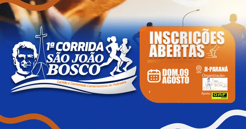 Imagem de divulgação da corrida 1ª Corrida E Caminhada São João Bosco