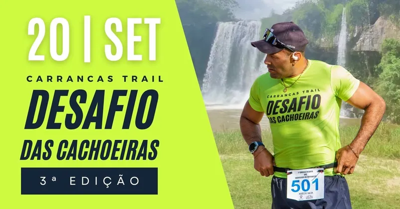 Imagem de divulgação da corrida 3ª Edição Carrancas Trail Run - Desafio das Cachoeiras - Corrida de Trilha
