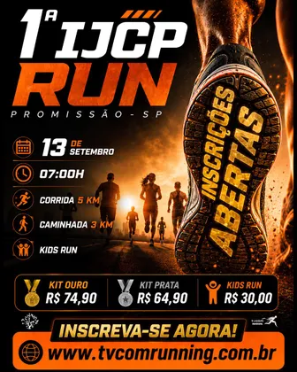 Imagem de divulgação da corrida 1ª Ijcp Run Promissão Sp