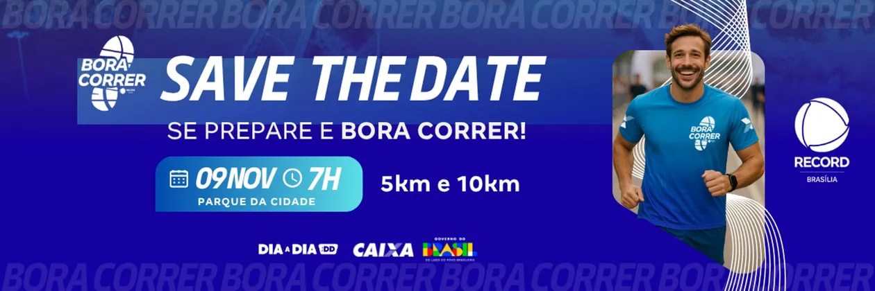 Imagem de divulgação da corrida Bora Correr