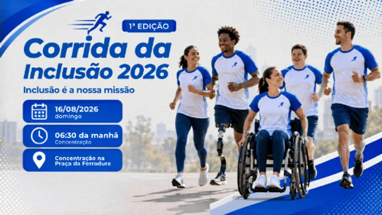 Imagem de divulgação da corrida Corrida Da Inclusão 2026