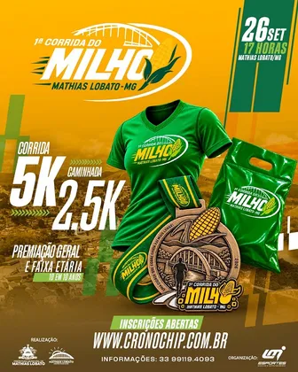 Imagem de divulgação da corrida 1ª Corrida Do Milho Mathias Lobato