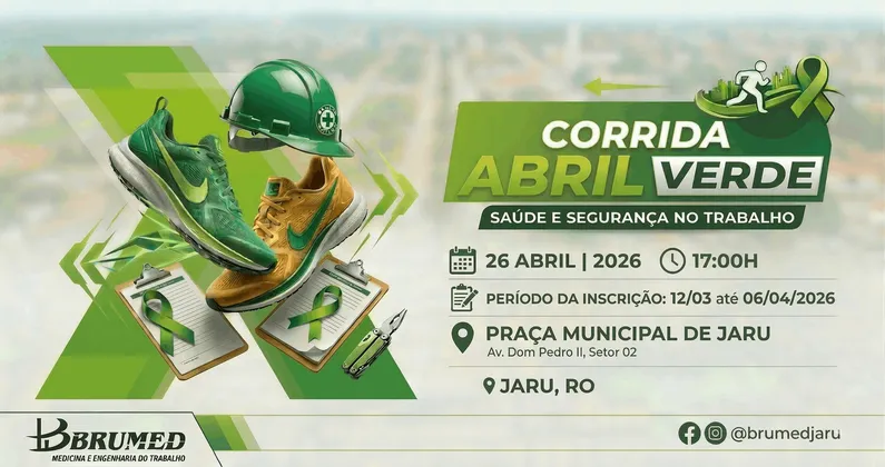 Imagem de divulgação da corrida Corrida Abril Verde 2026